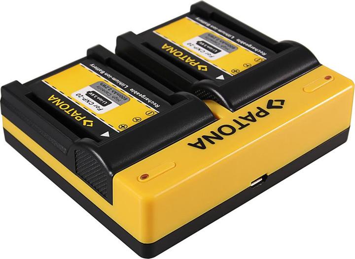 Immagine prodotto Patona Caricabatterie doppio per Casio NP-20 Exilim EXM1 EX-M1 EXM2 EX-M2 EXM20 EX-M20 EXS1 incl. Micro-USB