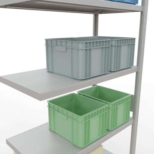 Actual product image Schulte Lagertechnik MULTIplus330 boltless bay system with length ledger