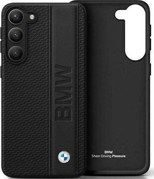 Produktbild BMW Etui BMHCS23M22RDPK S23+ S916 czarny/black hardcase Leather Textured & Stripe (Samsung Galaxy S23+)