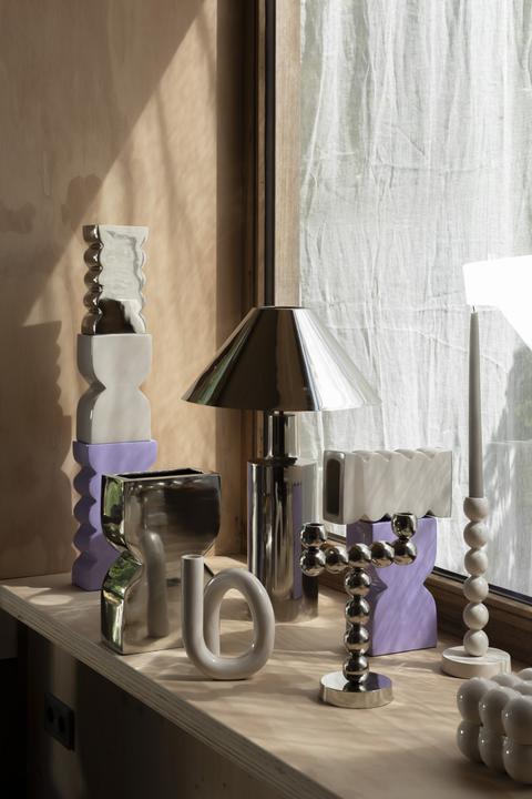 Immagine prodotto Zuiver Portacandele Bolle Uno Beige Lucido
