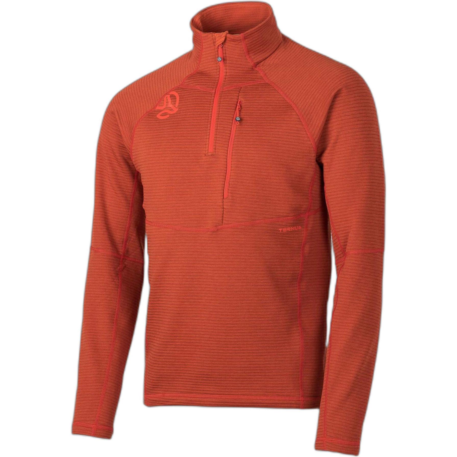Ternua, Herren, Pullover, pullover mit rundhalsausschnitt und 1/2 reissverschluss momhill, Orange, (XL)