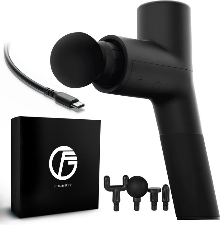 Actual product image Extralink Massage Gymgun Fit 2.0 Lite | Pistolet do masażu | 4 głowice 6 trybów
