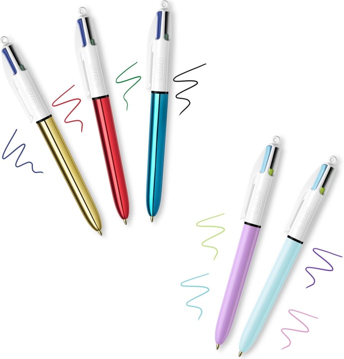 Actual product image Bic Ballpoint pen My Colors Box 1 mm, Multicolor, 5 pieces (Multicoloured, 5 x)