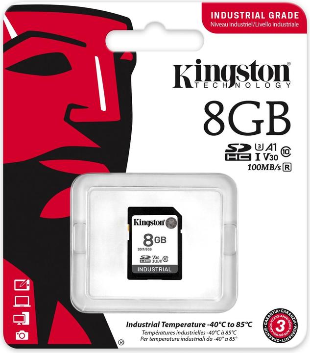 Immagine prodotto Kingston Industrial (8 GB, SDHC, U3, UHS-I)