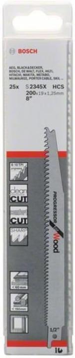 Actual product image Bosch Professional Zubehör Sabre saw blade S 2345 X, Progressor for Wood, 100-pack