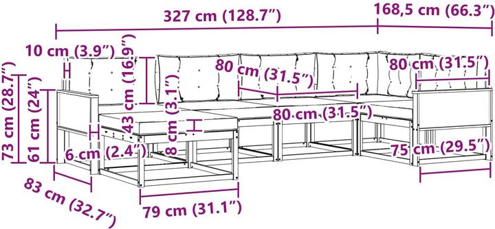 Produktbild vidaXL Outdoor-Sofa