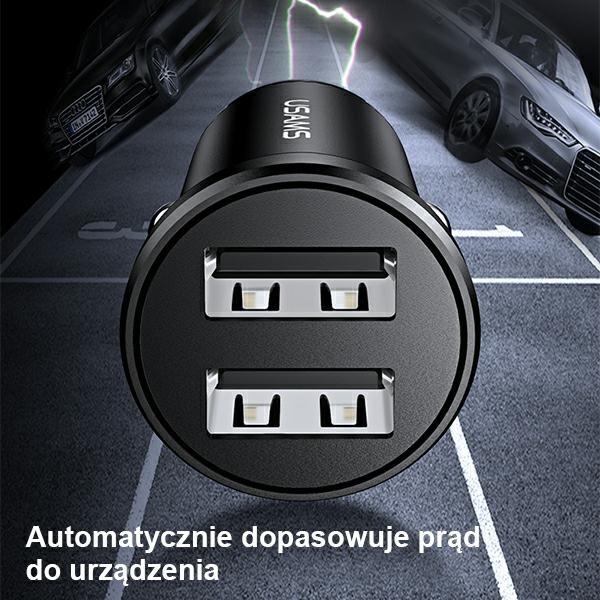 Image du produit Usams chargeur sam. 2xUSB 2,4A Mini czarnyblack CC114TC01 USCC114