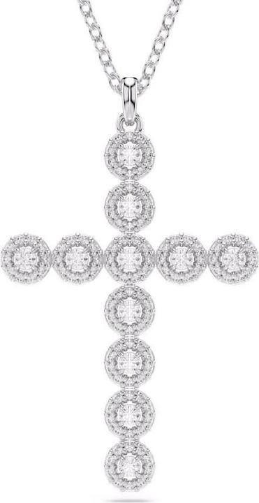 Swarovski Insigne Halskette Verschiedene Schliffe Kreuz Weiss (Swarovski Metall, 40 cm)