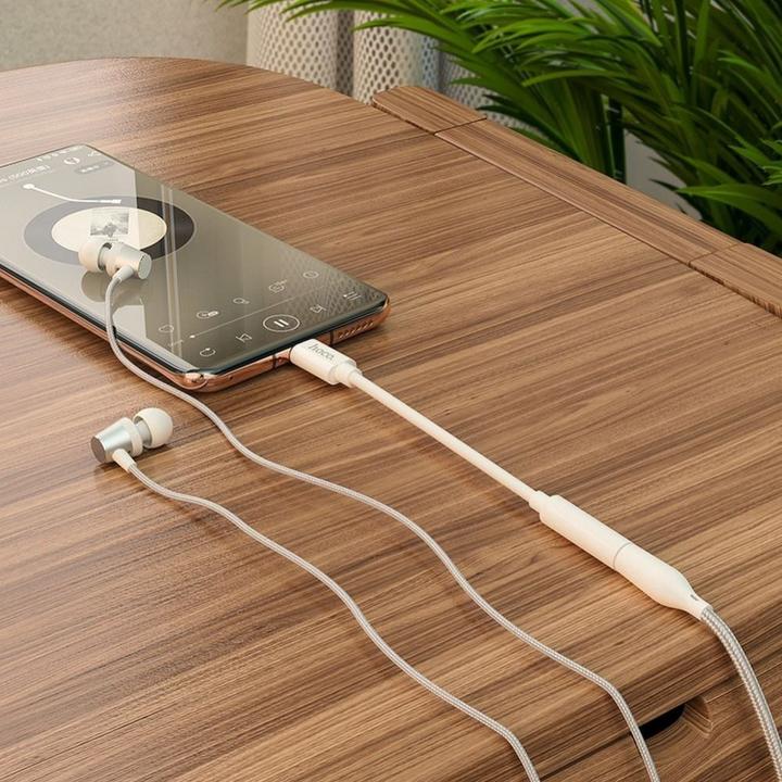 Actual product image Hoco - Audio Cable Adapter (LS30) - Type-C to Jack 3.5mm - White