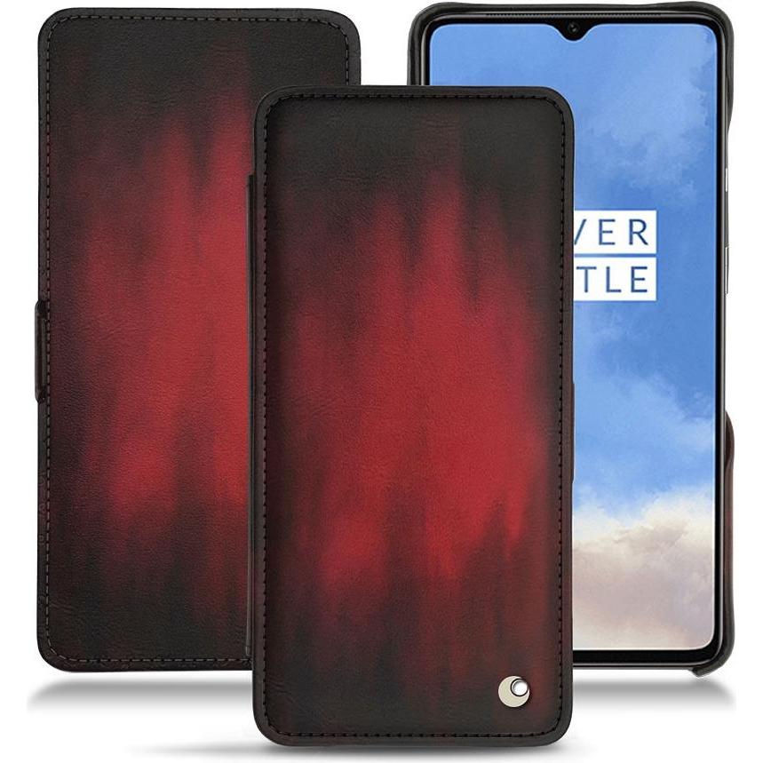 Thumbnail - Noreve Lederschutzhülle horizontal (OnePlus 7T), Smartphone Hülle, Rot