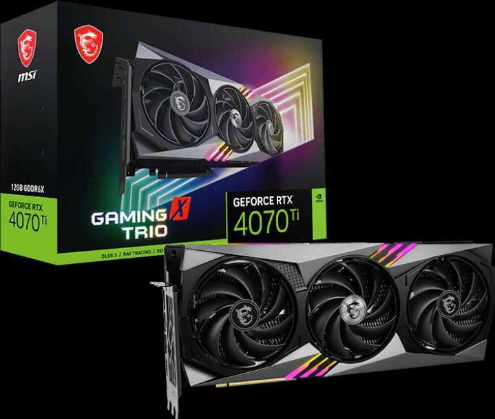 Actual product image MSI GeForce RTX 4070 Ti Gaming X Trio (12 GB)