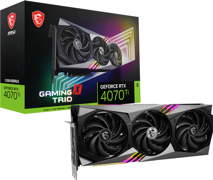 Image du produit MSI GeForce RTX 4070 Ti Gaming X Trio (12 Go)