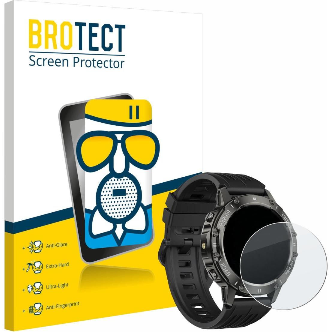 Thumbnail - BROTECT Schutzglas Schutzfolie Displayschutz Display Schutz Glas Folie matt, Smartwatch Schutzfolie, Grau