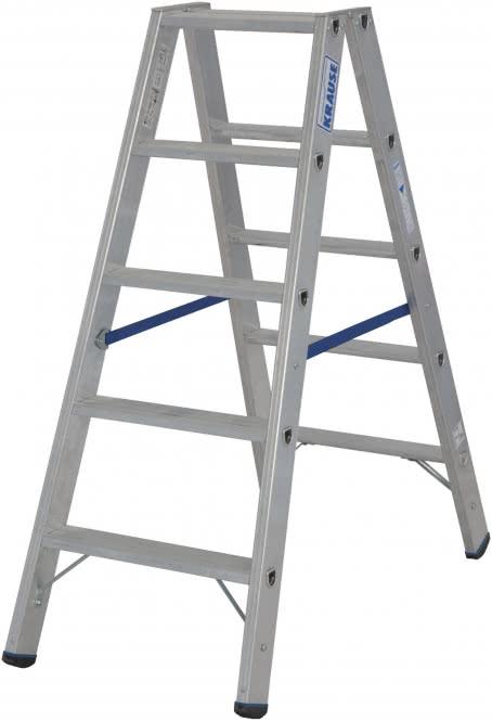Productafbeelding Krause Aluminium dubbele trapladder, zonder wielen (Trapladder, 130 cm)
