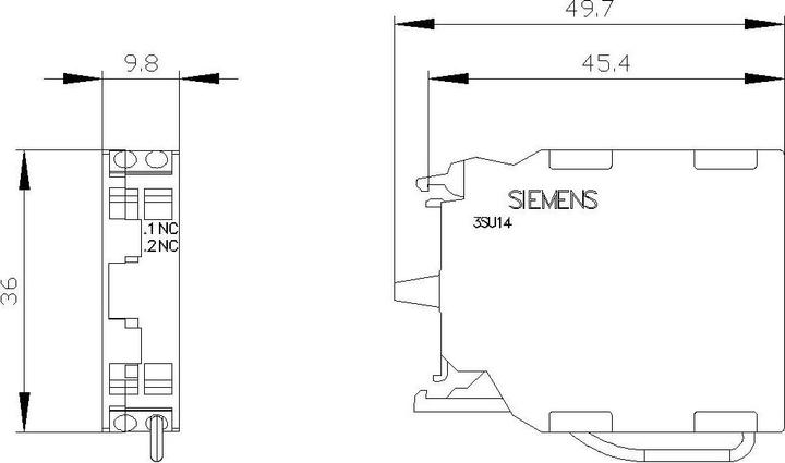Image du produit Siemens Module de contact avec 1NC