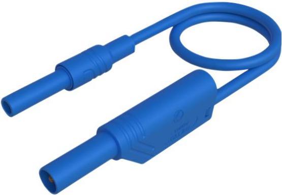 Produktbild Hirschmann Test & Measurement Messleitung, Stecker, 4 mm - Buchse, 4 mm, Blau, Messing, vernickelt, 500mm