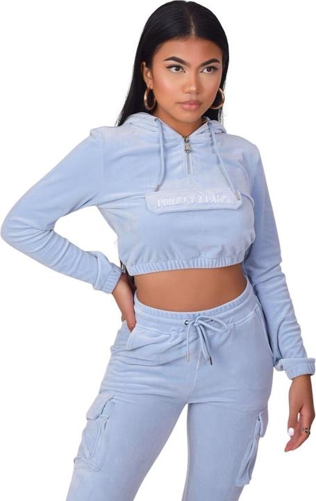 Project X Paris kurzer kapuzenpullover aus samt für en (XL)