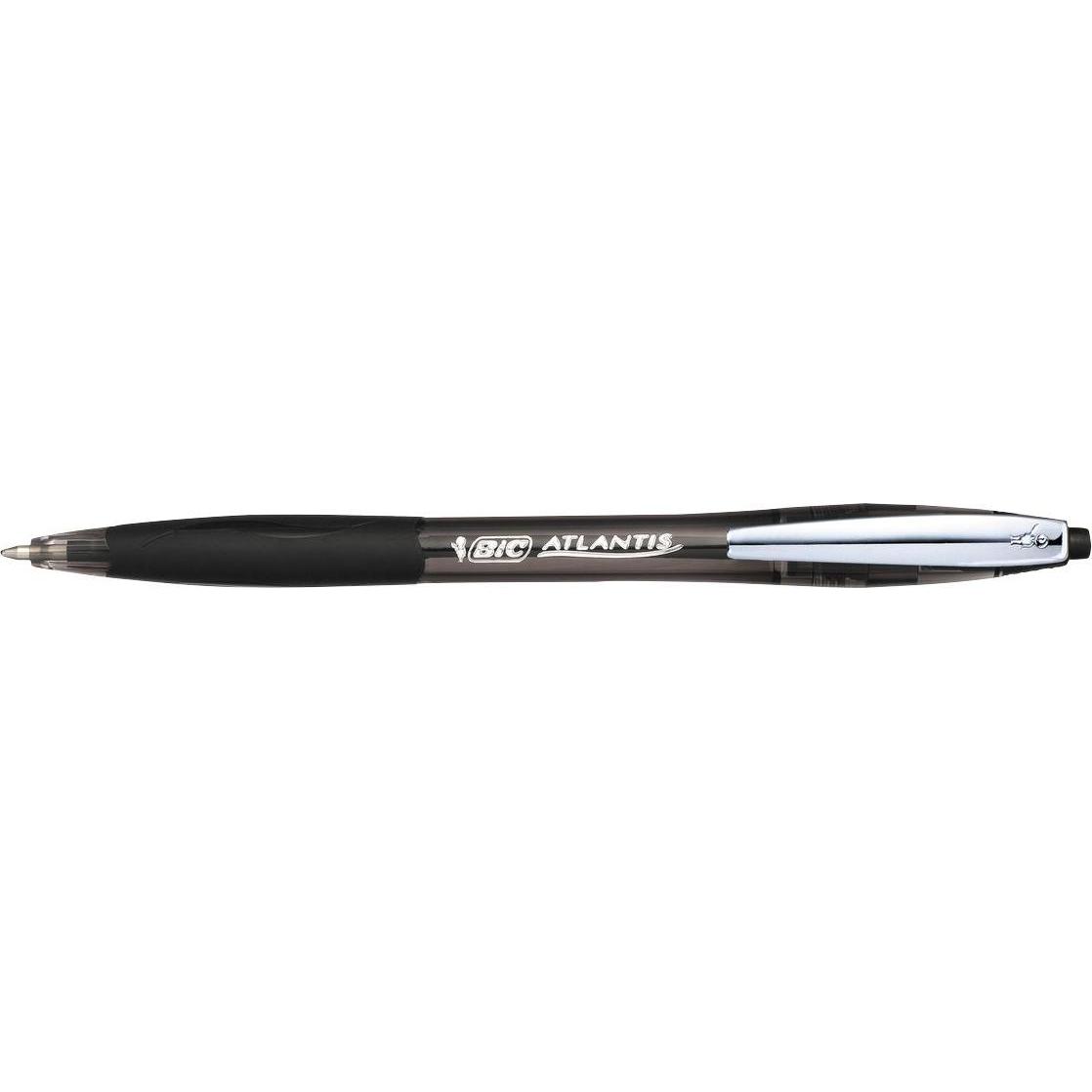 Bic, Schreibstifte, 902133 Schwarz Einziehbare Clip-Biros 12 Stk. (Schwarz, 12 x)