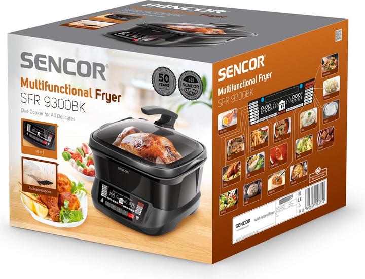 Produktbild Sencor Multifunktions-Topffritteuse 4,8 l, 1800 W SFR9300BK