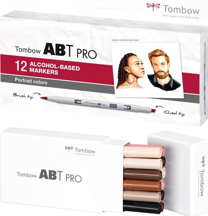 Produktbild Tombow Stifte Portrait Farben, Box, 12er-Set (12x)