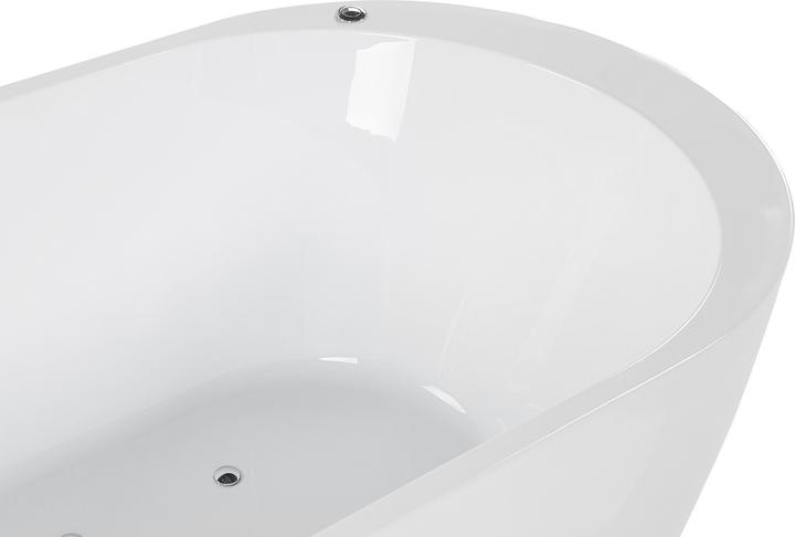 Actual product image Beliani Whirlpool Bath Free-standing White with LED 170 x 80 cm NEVIS (237 l, 170 cm, 80 cm)