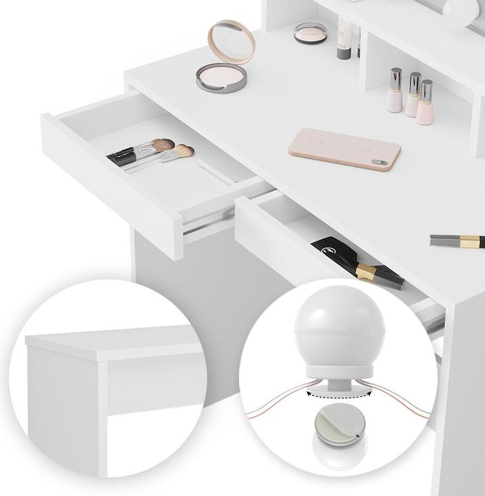 Image du produit Vicco Ania avec éclairage LED et banc (80 x 40 x 139.60 cm)