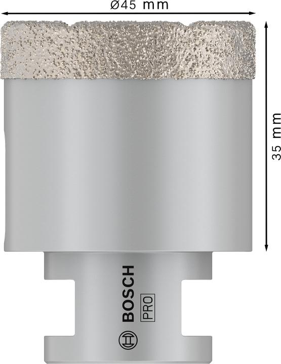 Produktbild Bosch Professional Zubehör PRO Core Cutter dry, 45 x 35 x 22,23 mm (45 mm)