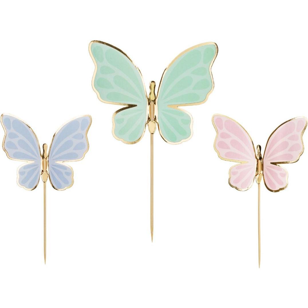 Partydeco Cake toppers - Papillons (9 Pezzo/i)
