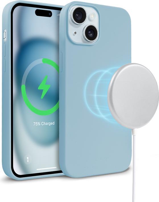 Productafbeelding Crong Kleurhoes Magnetic - iPhone 15 MagSafe hoesje (Blauw) (Apple iPhone 15)