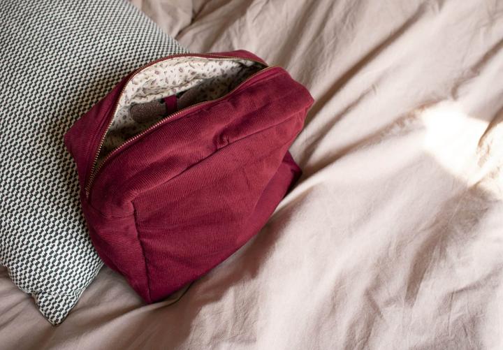 Immagine prodotto Filibabba Wash Bag (Large) - Velluto a coste - Profondamente rosso