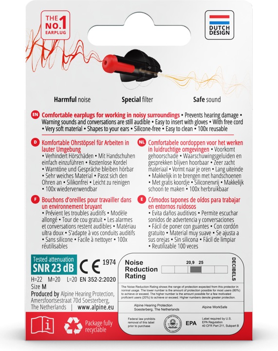 Actual product image Alpine WorkSafe (2 x)