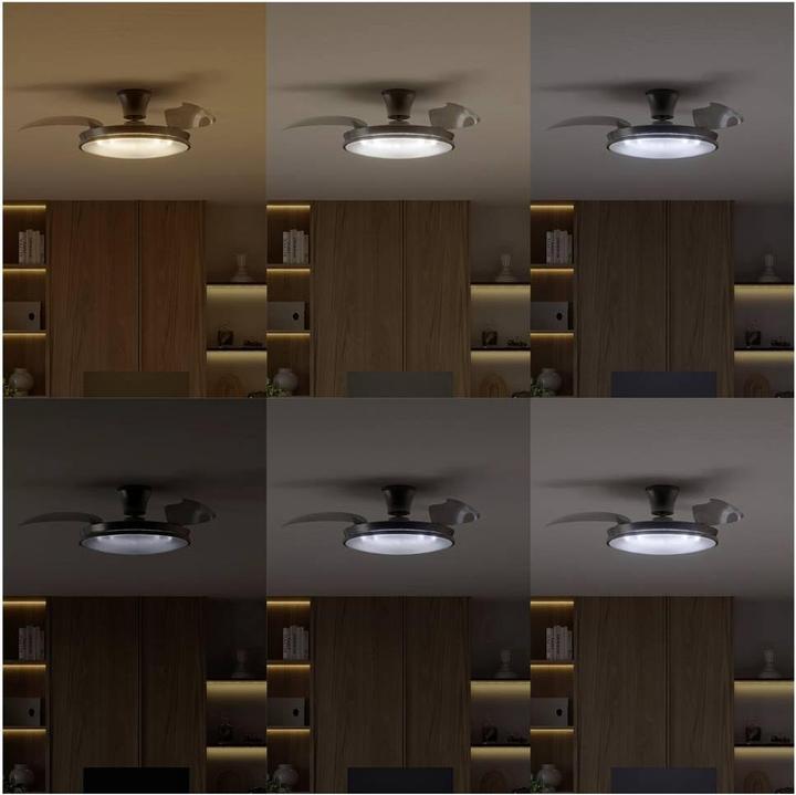 Image du produit Philips Ventilateur de Plafond Atlas avec Pales Rétractables et Éclairage LED (50 dB)