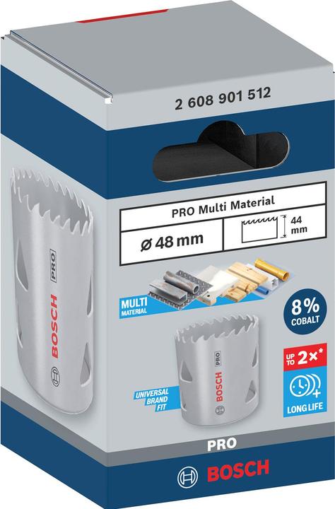 Productafbeelding Bosch Professional Zubehör PRO Multimateriaal gatenzaag, 48 mm, met schroefdraad (125 mm)