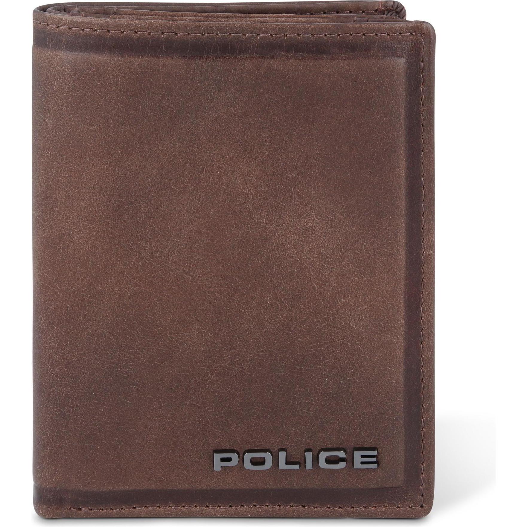 Police, Herren, Portemonnaie, Geldbörse Leder 9 cm, Braun