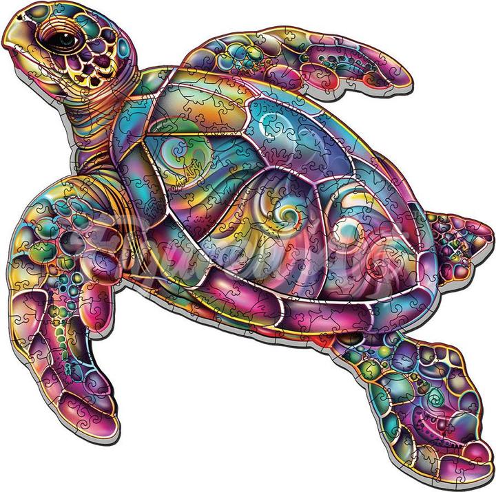 Actual product image Figured'Art Wooden Puzzles - Sea Turtle (200 pieces)