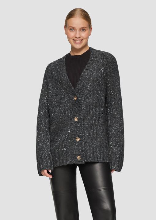 Produktbild S.Oliver Strickjacke Oversized Cardigan mit Glitzergarn und Pailletten (38)