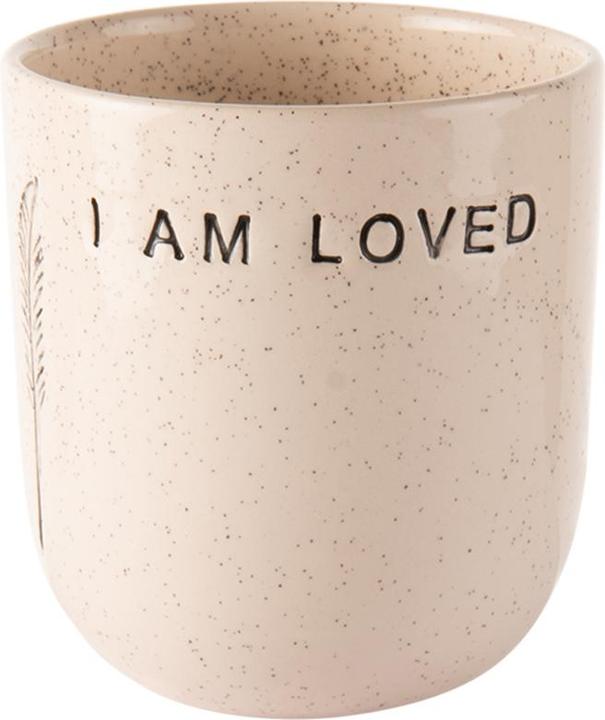 Feeling Good Inside Coffee mug I am loved cream 8.5 cm (1x)