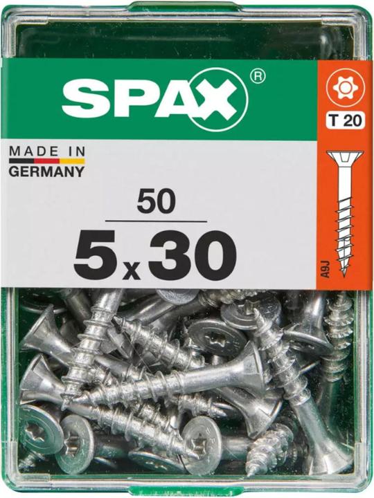 Produktbild Spax DIY Universal Senkkopf T-STAR plus TGW WIROX A9J 5x30 M 50 St. (50 Schrauben pro Stück)