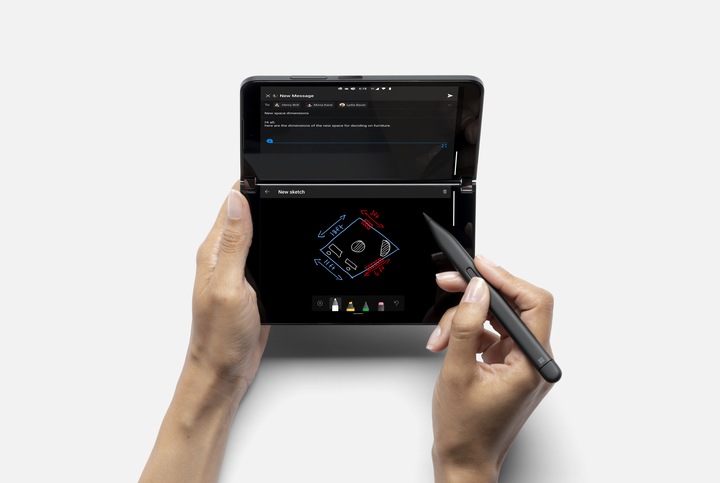 Produktbild Microsoft Surface Duo 2 B2B (256 GB, Obsidian, 8.30", SIM + eSIM, 12 Mpx, 5G)