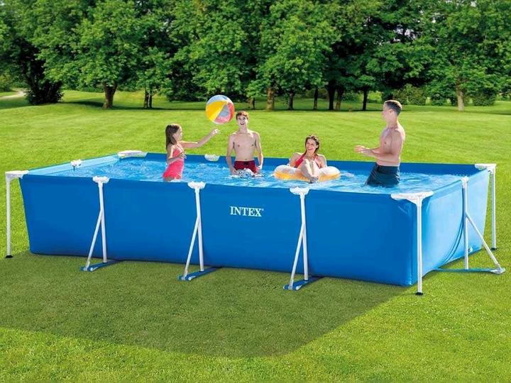 Actual product image Intex 4.5M X 2.2M X 0.84M RECTANGULAR FRAME POOL SET (450 x 220 x 84 cm)