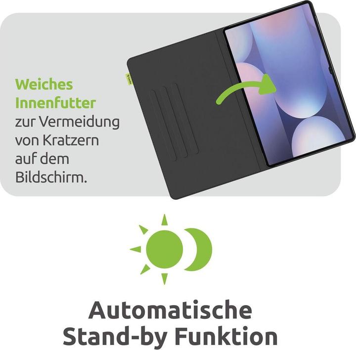 Productafbeelding Gecko Covers Cactus Cover tablet hoes voor Samsung Galaxy Tab S10+/S9+ zwart (Samsung Galaxy Tab S10+, Samsung Galaxy Tab S9+)