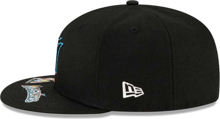 Produktbild New Era 59Fifty Cap - GRAPHIC VISOR Miami Marlins - 7 1/8 (7 1/8)