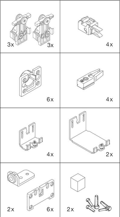 Image du produit HAWA Garn. HAWA-CLIPO 26 H MS, pour 3 portes