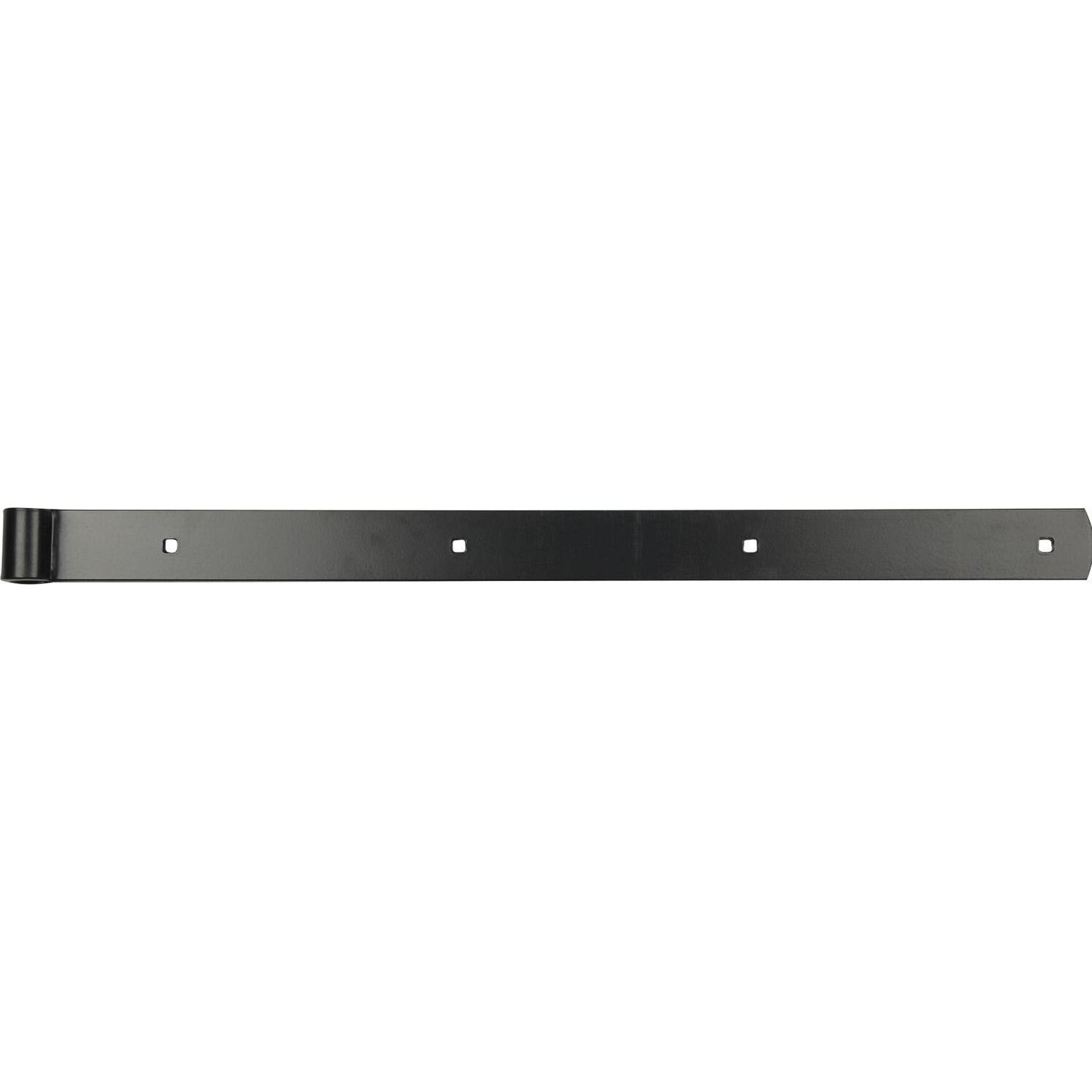 Sonneck, Türbeschlag + Scharnier, Langbänder einseitig gerollt, ohne Kegel, 500 x 40 x 5 mm, Stahl schwarz RAL9005