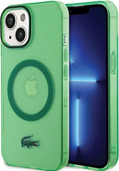 Immagine prodotto Lacoste LCHMP15SULON Custodia rigida iPhone 15 6.1" zielony/verde trasparente MagSafe (Apple iPhone 13, Apple iPhone 15)