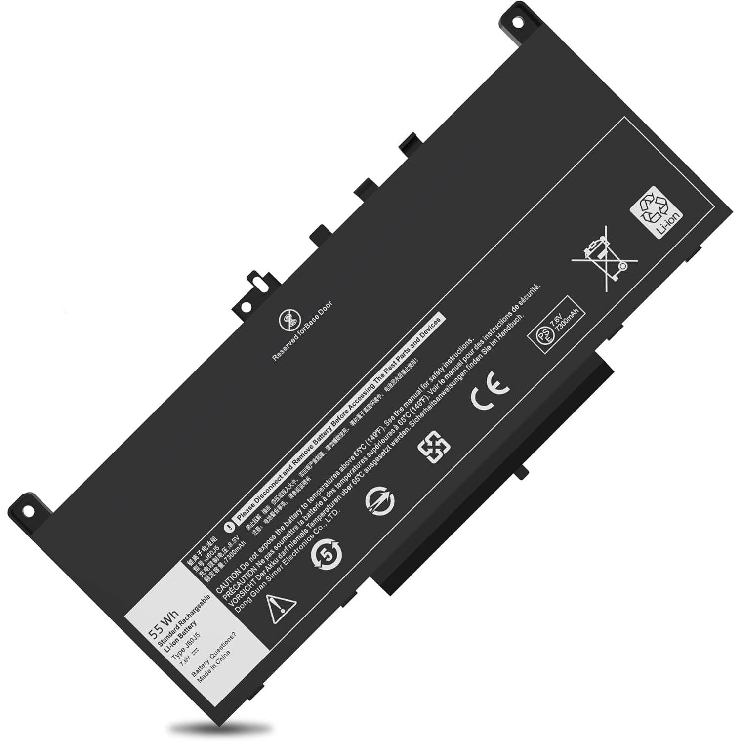Dell Battery, 55WHR, 4 Cell (4 Zellen, 7080 mAh), Notebook Akku
