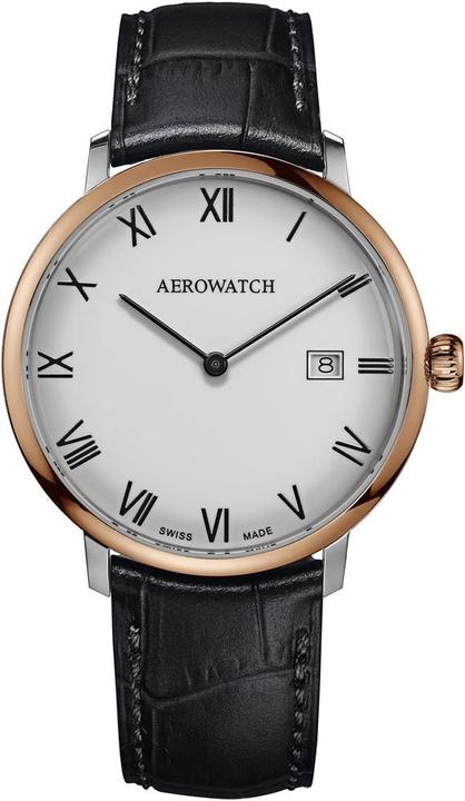 Aerowatch Patrimonio sottile (Orologio da polso analogico, Fatto in Svizzera, 40 mm)