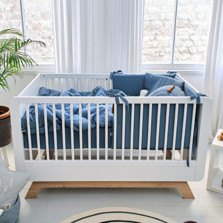 Image du produit Funnababy Tour de Lit en Mousseline en U - Province - Pétrole - 60x120 / 70x140 cm