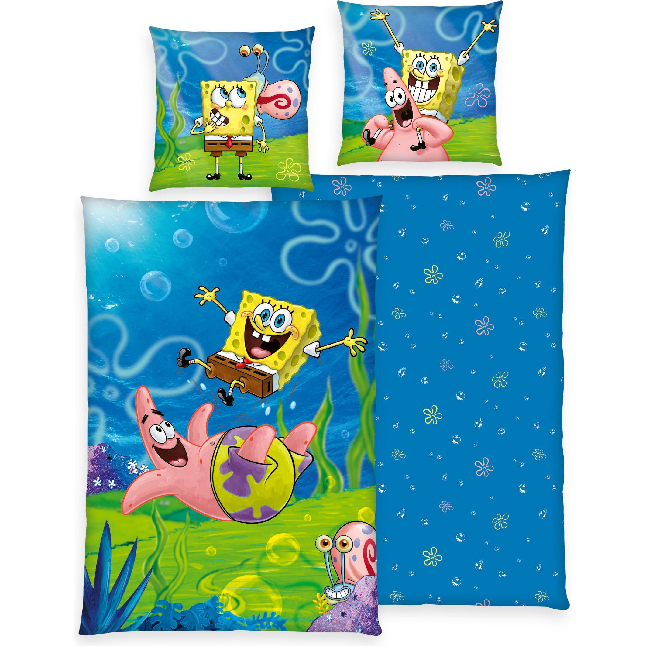 Safta, Kinderbettwäsche, Spongebob Bettwäsche 70/90+140/200 cm