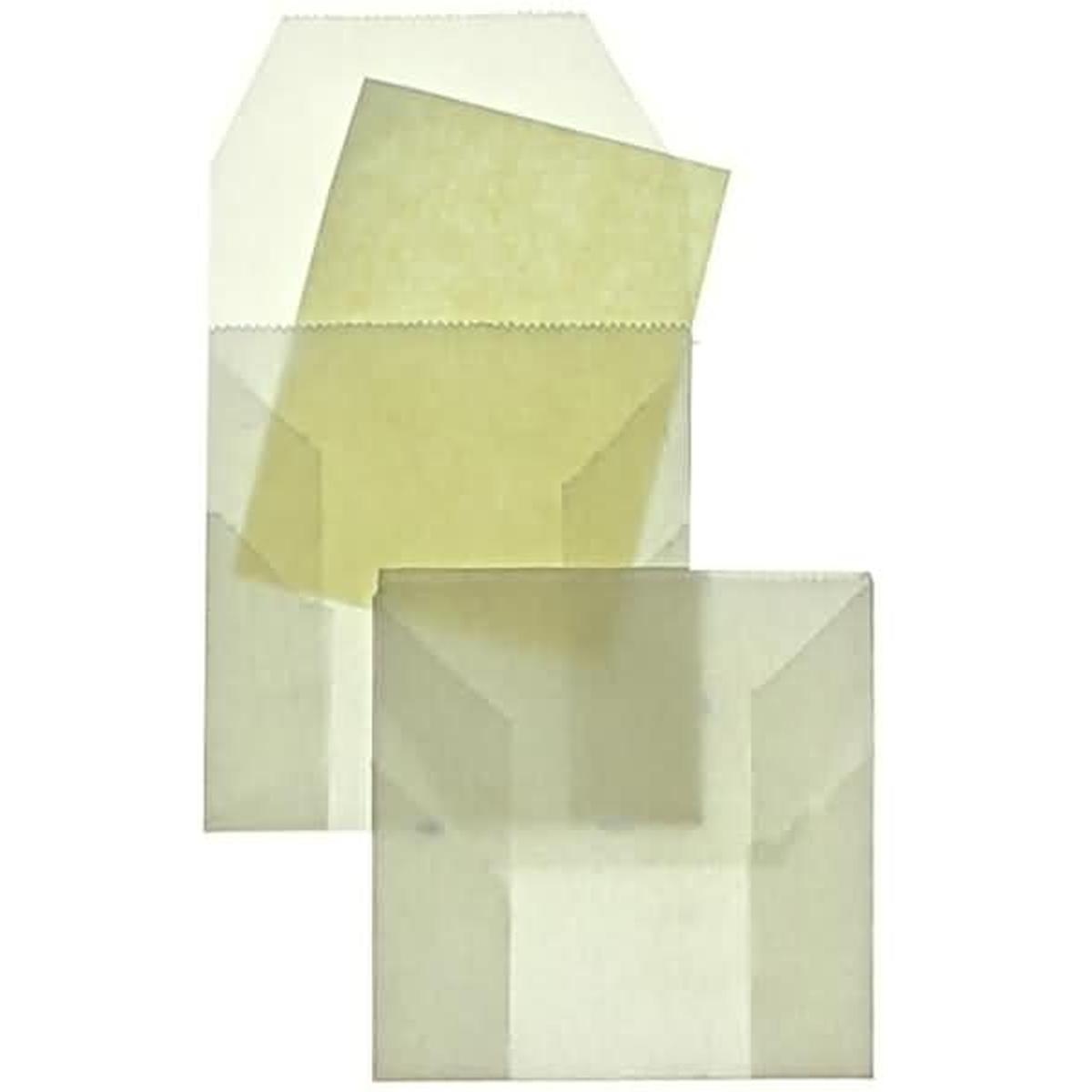 Blanke, Briefumschlag, Münztüten 50x50mm 80g/qm ohne VE=100 Stück transparent-weiss (100 x)